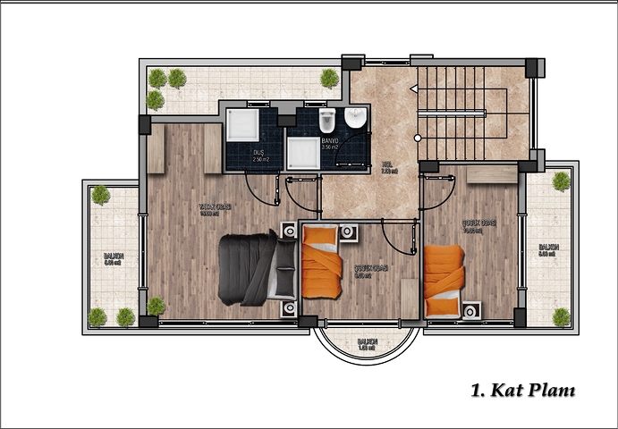 Виллы 4+1 с собственным бассейном в Кадрие Белеке