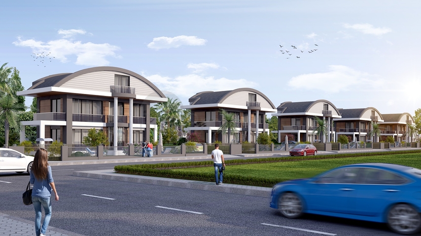 Виллы 4+1 с собственным бассейном в Кадрие Белеке