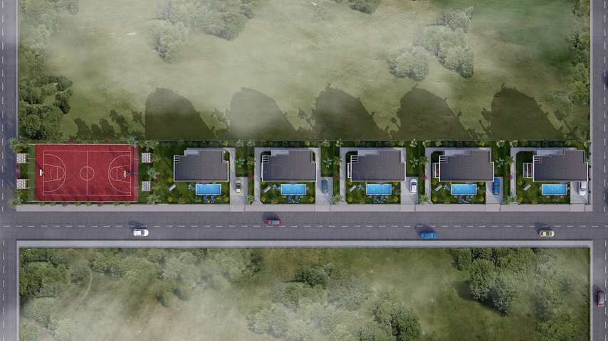 Виллы 4+1 с собственным бассейном в Кадрие Белеке