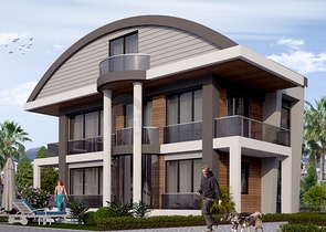 Виллы 4+1 с собственным бассейном в Кадрие Белеке