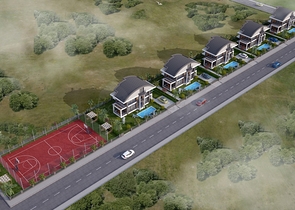 Виллы 4+1 с собственным бассейном в Кадрие Белеке