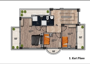 Виллы 4+1 с собственным бассейном в Кадрие Белеке