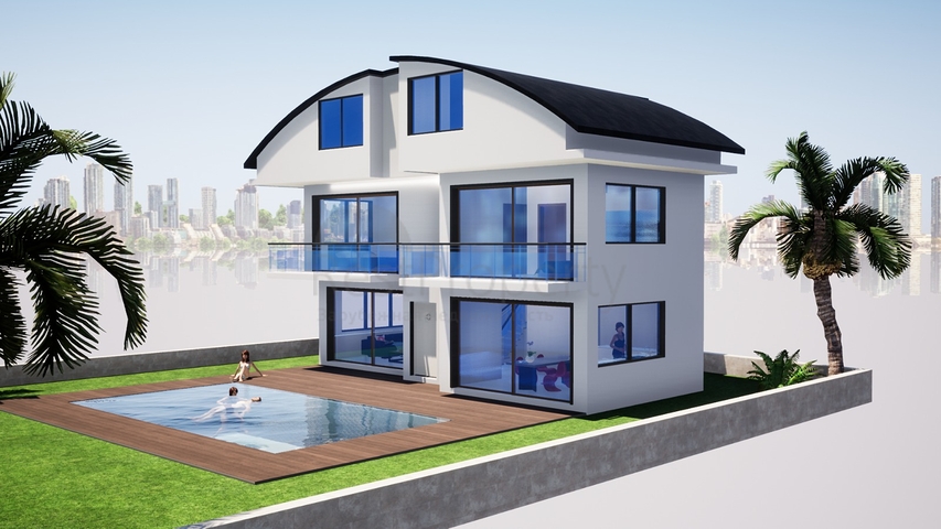 Отдельностоящая вилла 4+1 с собственным бассейном в Белеке