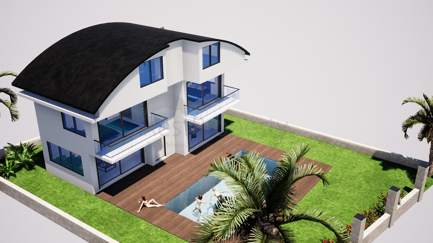 Отдельностоящая вилла 4+1 с собственным бассейном в Белеке