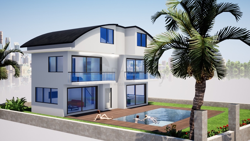 Отдельностоящая вилла 4+1 с собственным бассейном в Белеке