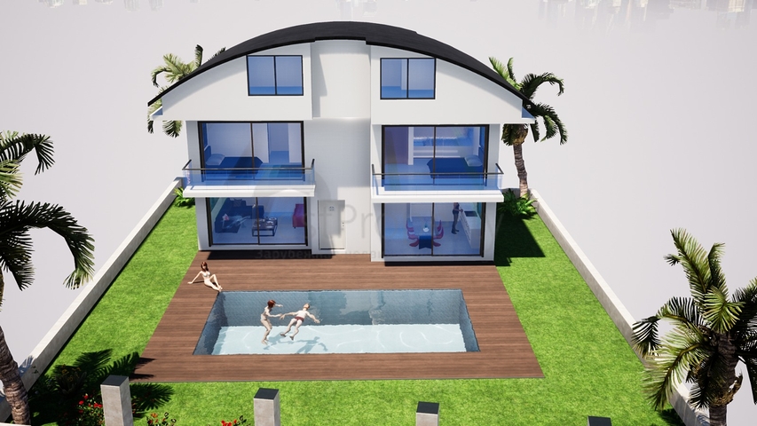 Отдельностоящая вилла 4+1 с собственным бассейном в Белеке