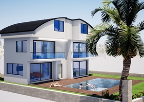 Отдельностоящая вилла 4+1 с собственным бассейном в Белеке