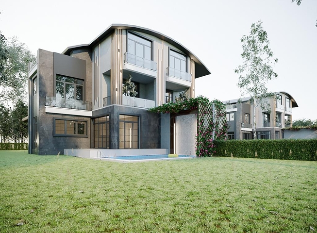 Виллы 4+1 с личным бассейном в Кадрие Белеке 