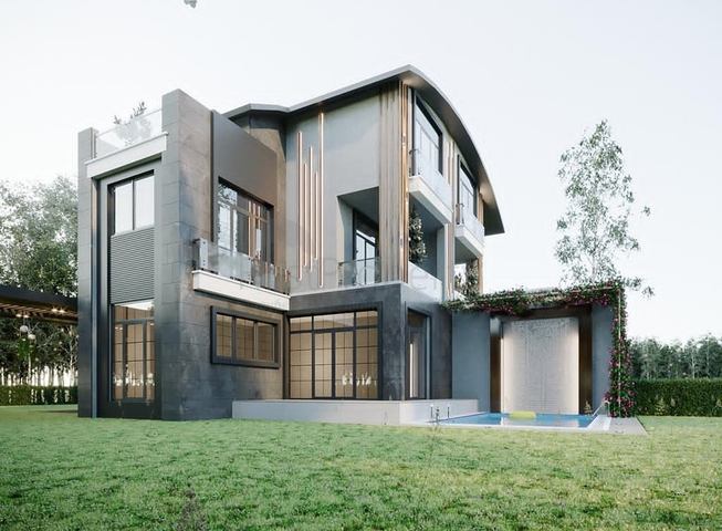 Виллы 4+1 с личным бассейном в Кадрие Белеке 