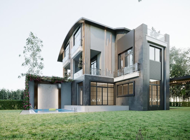 Виллы 4+1 с личным бассейном в Кадрие Белеке 