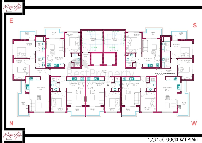 Квартиры в новом комплексе в Махмутларе