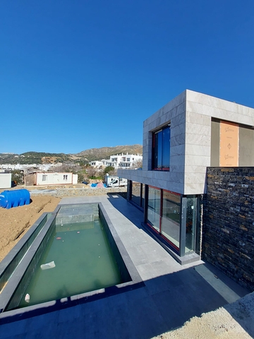 Строится комфортная вилла - проект в семейном районе Бодрума!