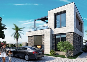 Строится комфортная вилла - проект в семейном районе Бодрума!