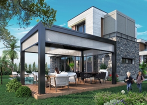 Строится комфортная вилла - проект в семейном районе Бодрума!