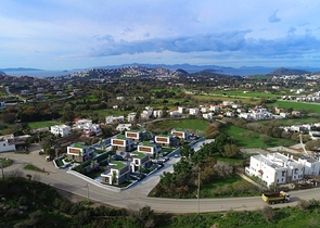 Строится комфортная вилла - проект в семейном районе Бодрума!