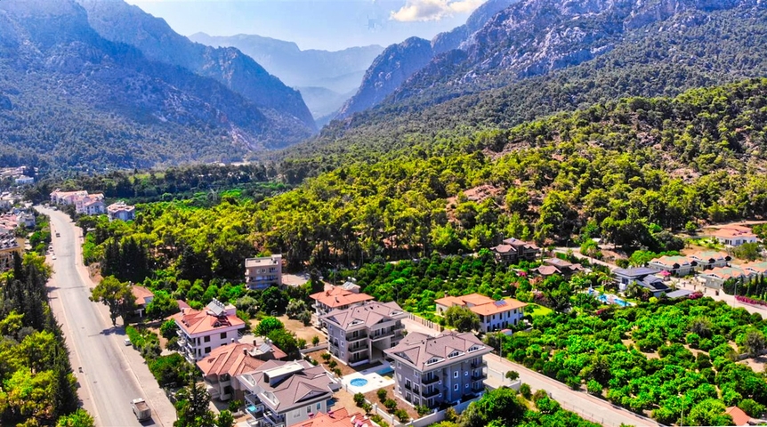 Квартиры 3+1 в новом проекте в Асланбуджаке Кемере