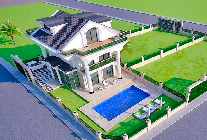 Инвестиционный проект виллы 4+1 в Фетхие Чалыше