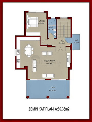 Инвестиционный проект виллы 4+1 в Фетхие Чалыше