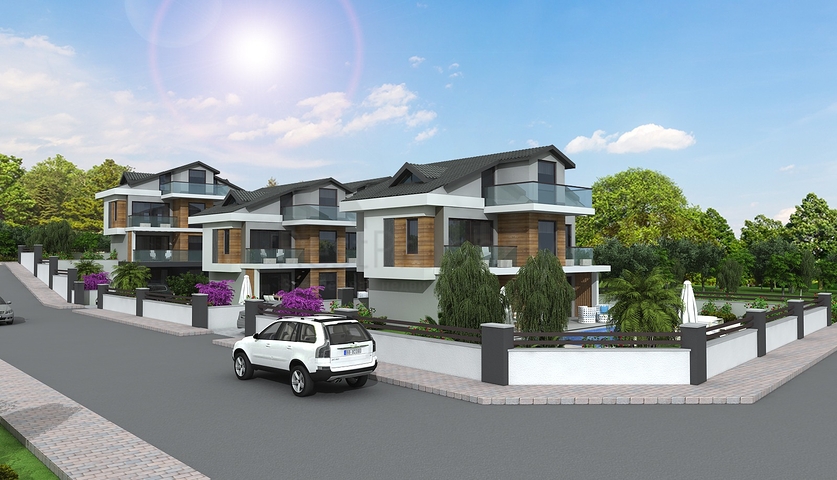 Отдельностоящие виллы 4+1 в Геджеке Фетхие