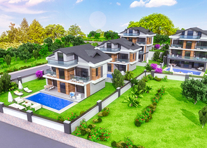 Отдельностоящие виллы 4+1 в Геджеке Фетхие