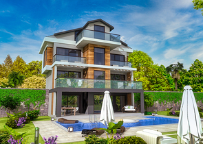 Отдельностоящие виллы 4+1 в Геджеке Фетхие