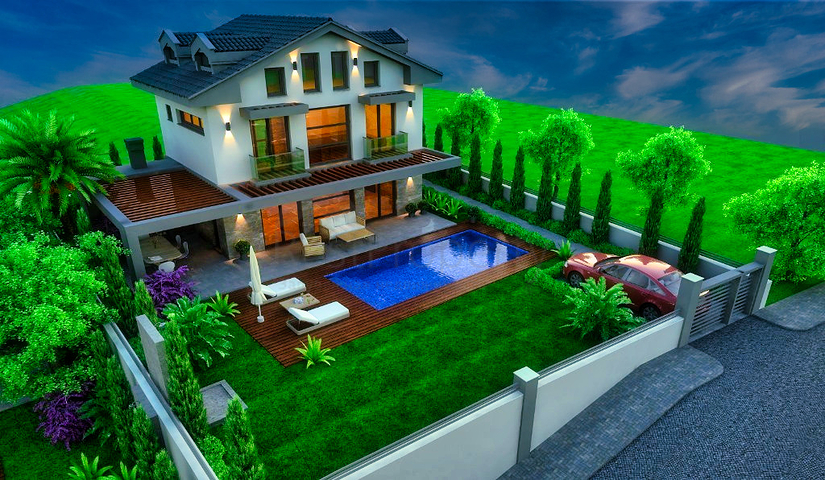 Просторная вилла 4+1 в Оваджике Фетхие