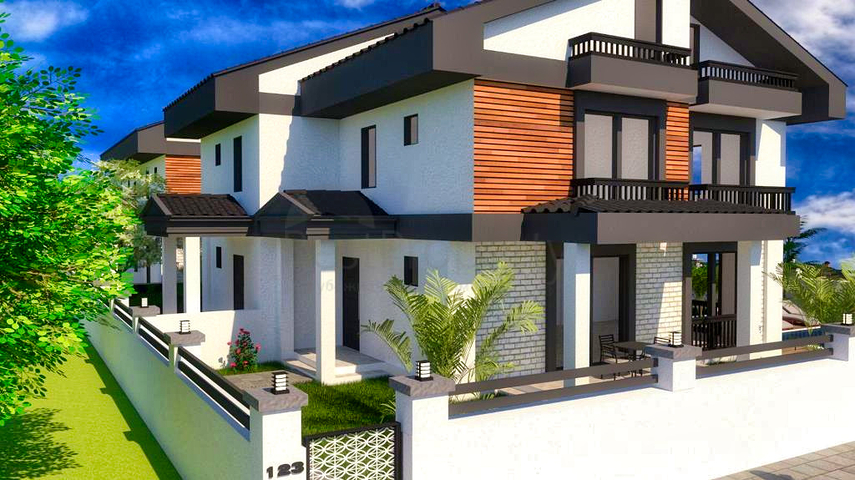 Вилла с 4 спальнями рядом с центром Фетхие