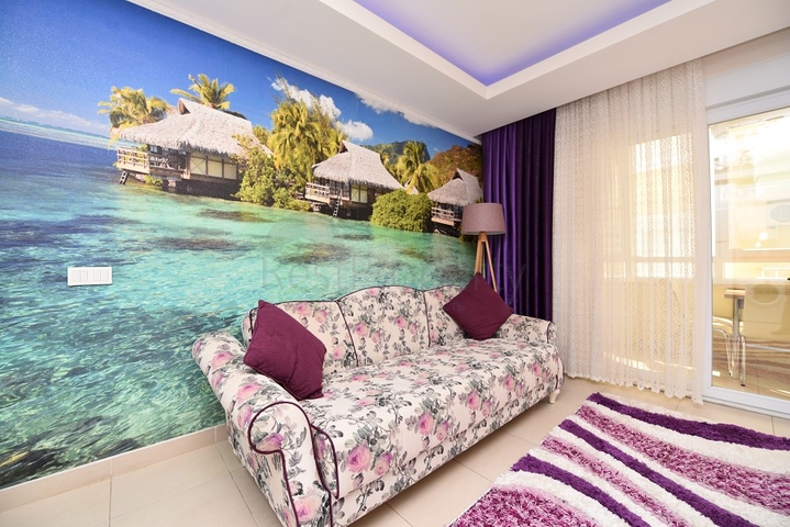 Меблированная квартира планировки 1+1 в районе Махмутлар