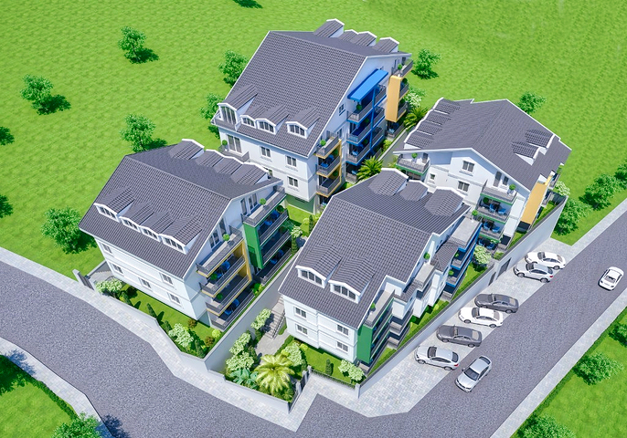 Двухкомнатная квартира в районе Ташияка Фетхие