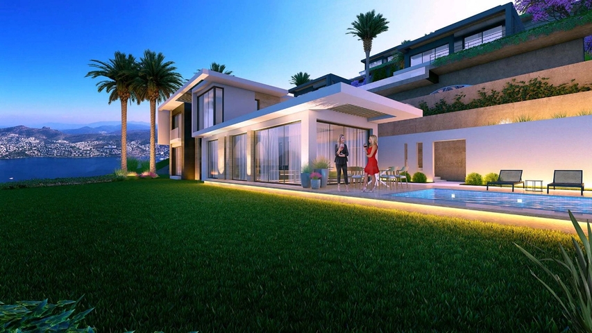 Строится элитные виллы на бухте Гюндоган!