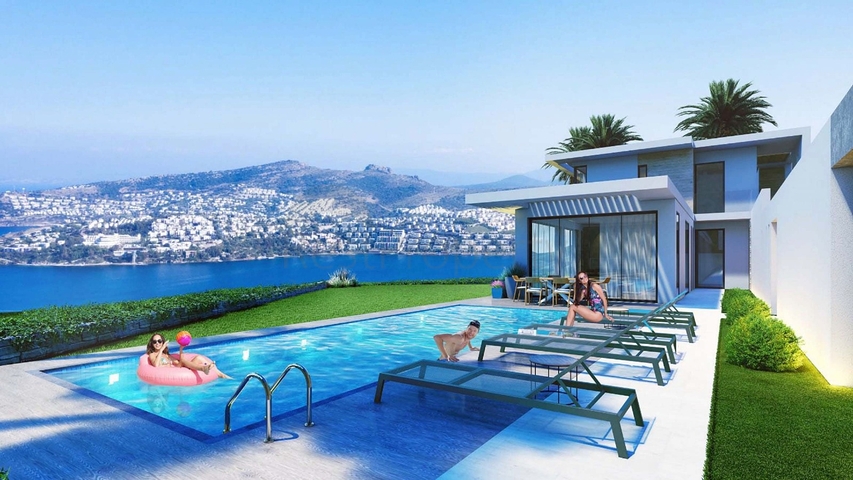 Строится элитные виллы на бухте Гюндоган!