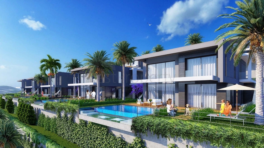 Строится элитные виллы на бухте Гюндоган!