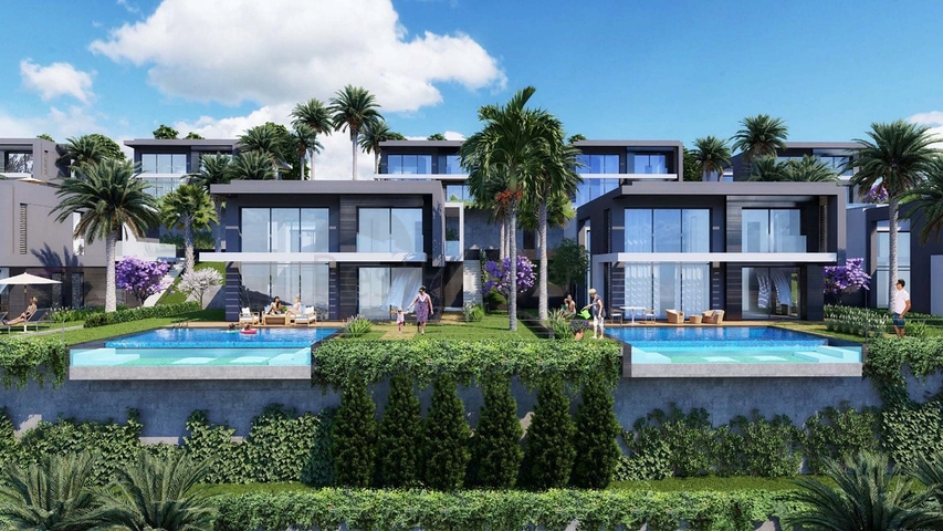 Строится элитные виллы на бухте Гюндоган!