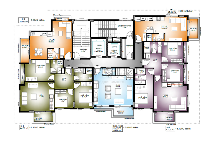 Новый жилой комплекс в районе Махмутлар
