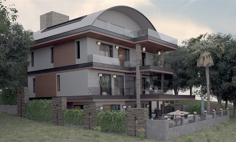 Трехэтажная вилла планировки 5+1