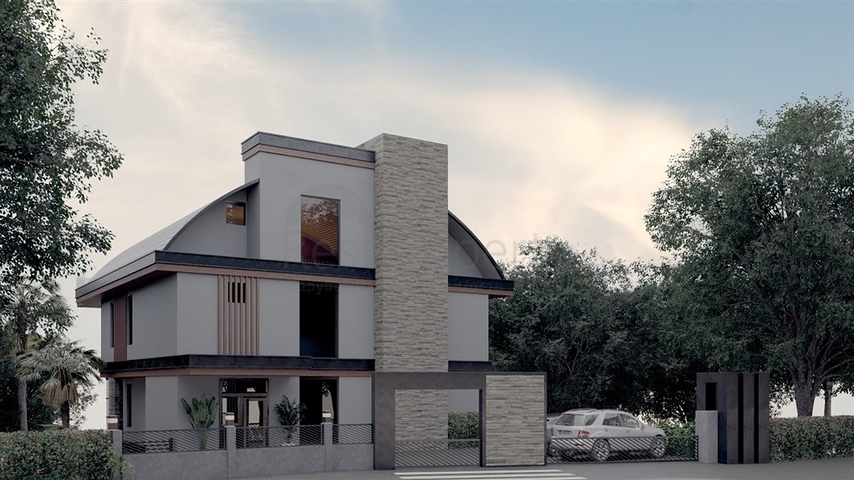 Трехэтажная вилла планировки 5+1