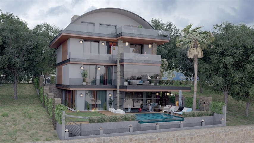 Трехэтажная вилла планировки 5+1