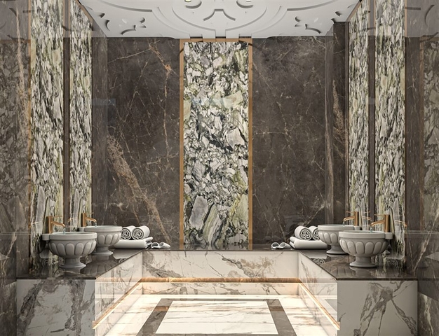 Люкс виллы на стадии строительства в районе Каргыджак