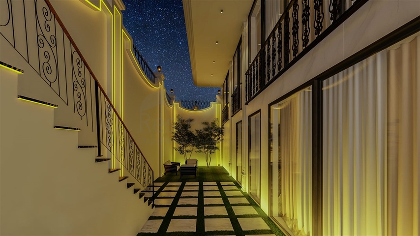 Люкс виллы на стадии строительства в районе Каргыджак