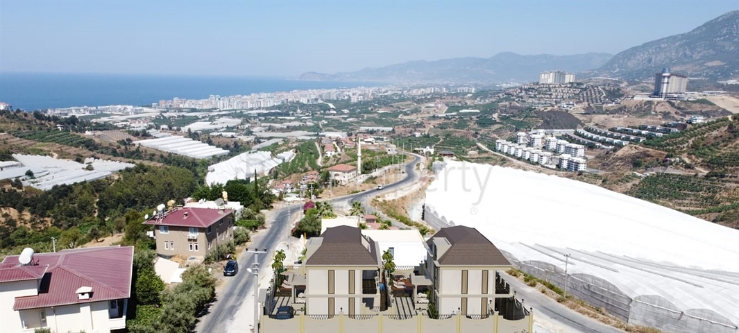 Люкс виллы на стадии строительства в районе Каргыджак