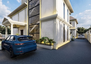 Люкс виллы на стадии строительства в районе Каргыджак