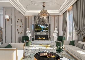 Люкс виллы на стадии строительства в районе Каргыджак