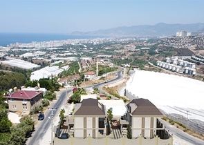 Люкс виллы на стадии строительства в районе Каргыджак