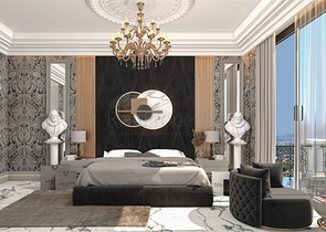 Люкс виллы на стадии строительства в районе Каргыджак