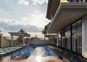 Люкс виллы на стадии строительства в районе Каргыджак