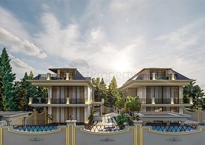 Люкс виллы на стадии строительства в районе Каргыджак