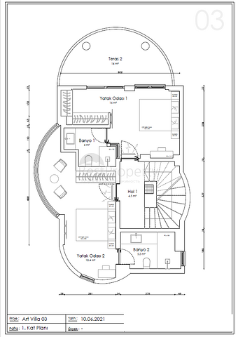 Новый проект вилл в районе Конаклы