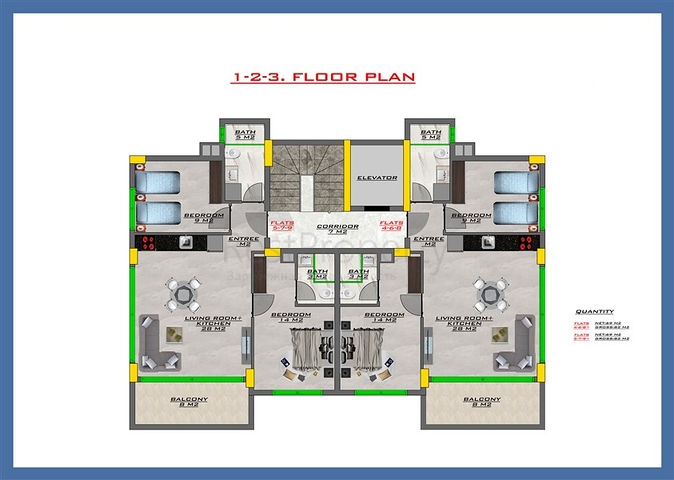 Новый проект жилого комплекса в районе Кестель