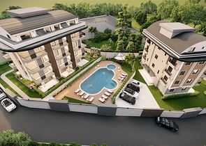 Садовые дуплексы и пентхаусы в новом проекте в самом центре Алании