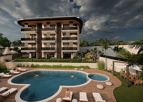 Садовые дуплексы и пентхаусы в новом проекте в самом центре Алании